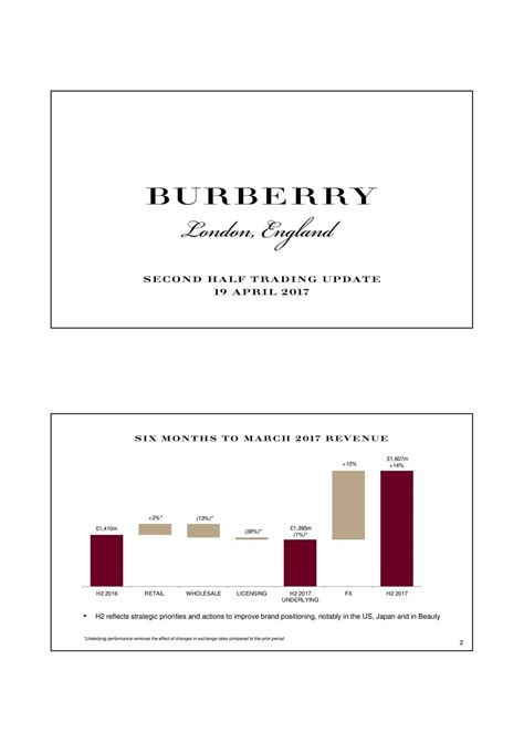 burberry 2017 revenue|burberry investor news.